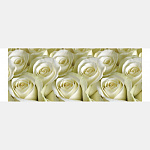 Кухонный фартук ПВХ Белые розы 3м-0,6м